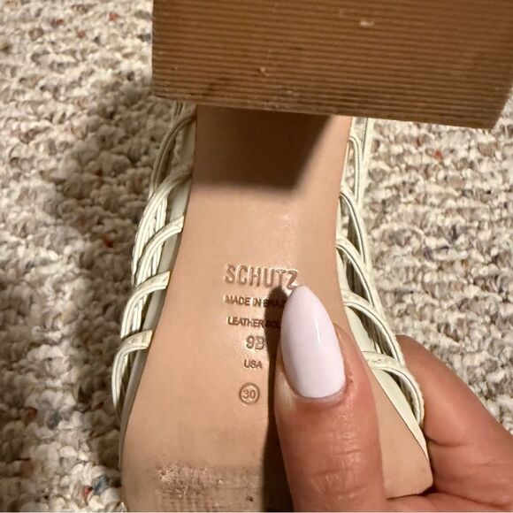 SCHUTZ Pearl Evangeline Block Heel Slide Sandal- Size 9 - Picture 7 of 9